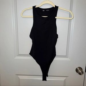 Black Zara sleeveless bodysuit